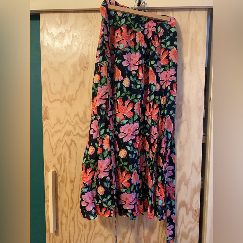 & Other Stories Floral Midi Skirt